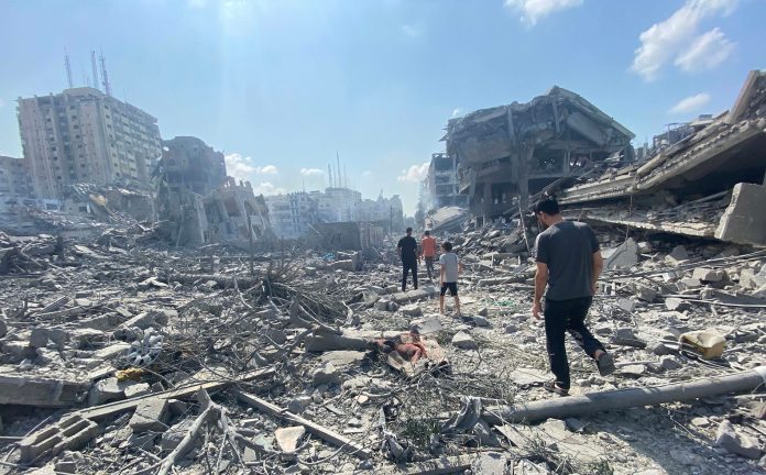 Devastation in Gaza, the aftermath of Israeli army rocket fire. Photo: WAFA/APAIMAGES/CC