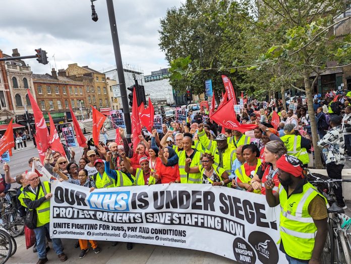 Barts NHS strike. Photo: James Ivens