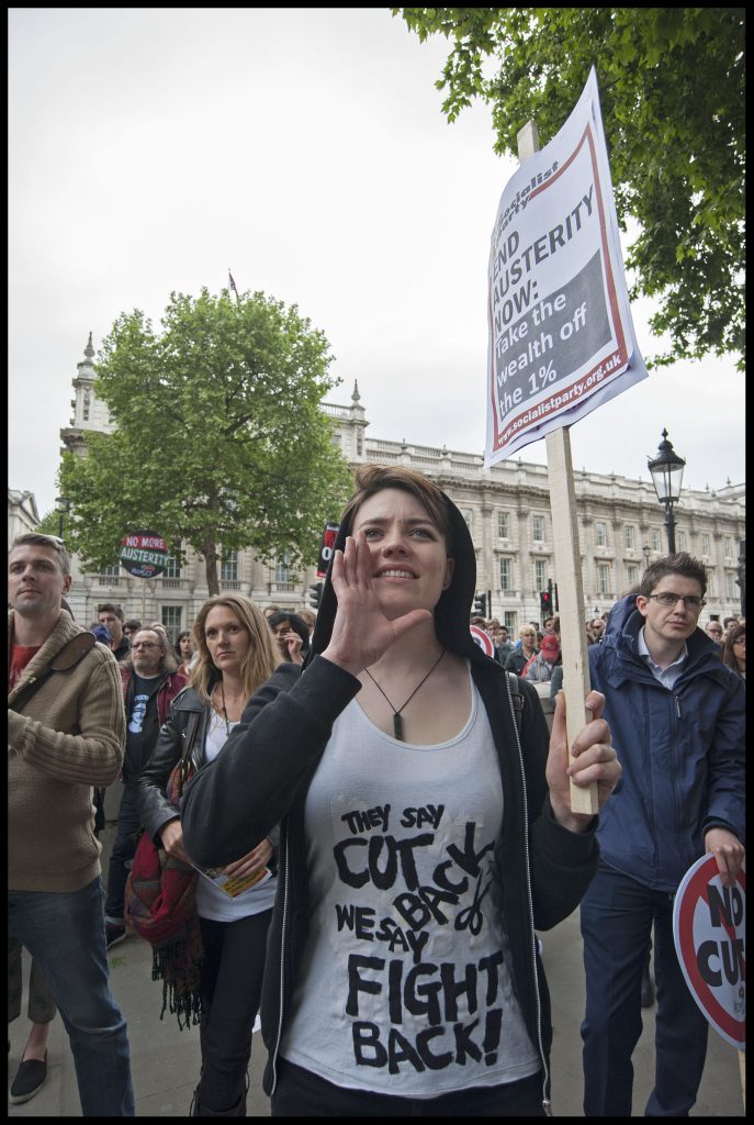 Protest against austerity. Photo: Paul Mattsson