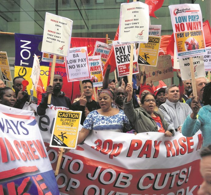 Health workers striking at Barts hospital trust for pay rises. PhotoL London SP