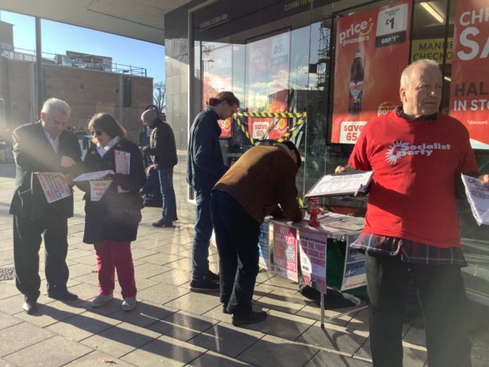 Southampton Socialist Party campaign stall