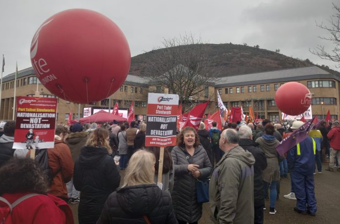 Port Talbot demo. Photo Scott Jones