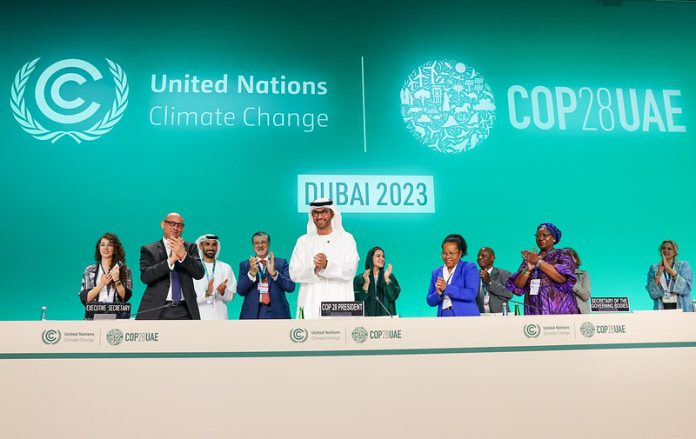 COP28 panel. Photo: COP28 / Christopher Pike/CC
