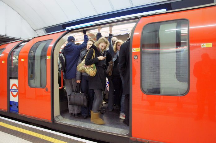 Commuters on the Central Line. Photo: Chris Sampson/CC