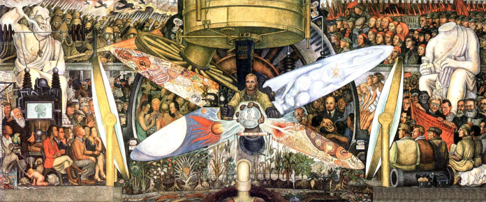 Man, Controller of the Universe by Diego Rivera featuring Lenin and Trotsky. Photo: GUMR51/CC