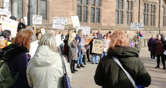 Campaign against cuts to crasac in Coventry. Photo: Coventry SP