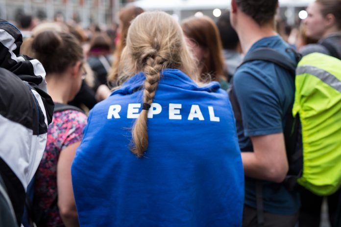 Campaigner in the Irish abortion referendum. Photo: KateNolan1979/CC