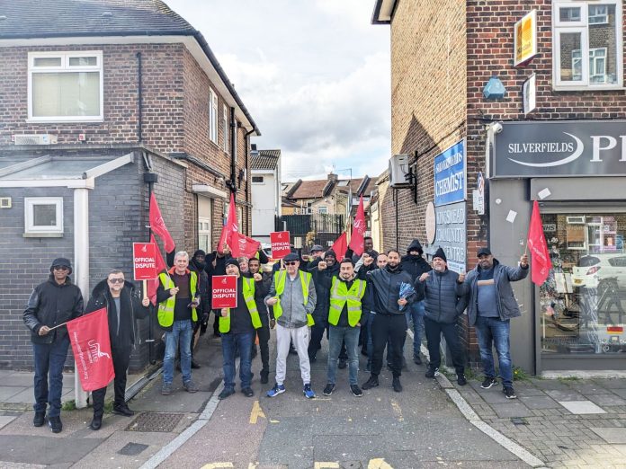 Sanctuary housing strike. Photo: Unite housing branch