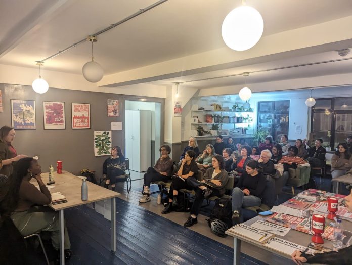 A small section of the East London public meeting. Photo: James Ivens