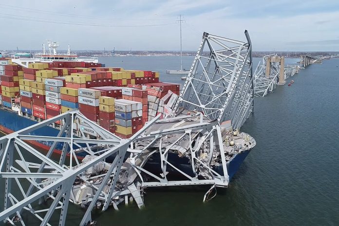 Francis Scott Key Bridge collapse. Photo: Public Domain