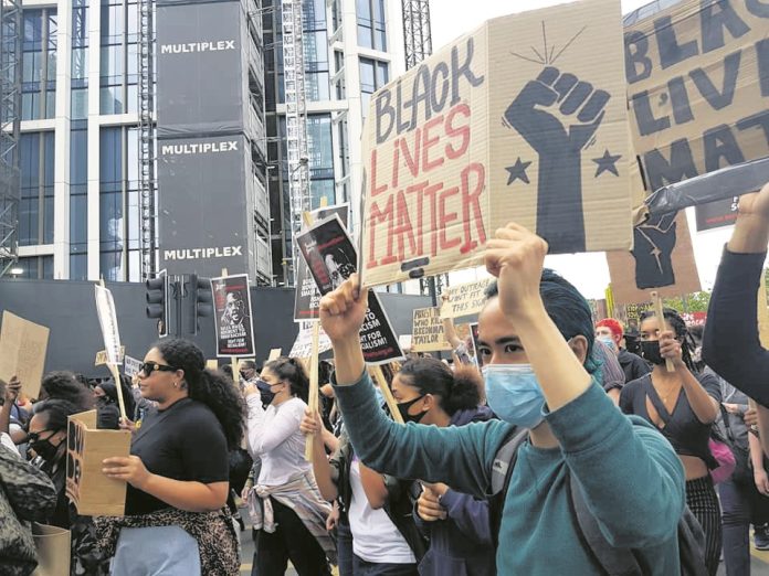 2 The mass Black Lives Matter anti-racist protests in 2020 were singled out and attacked in the report. Photo: London SP