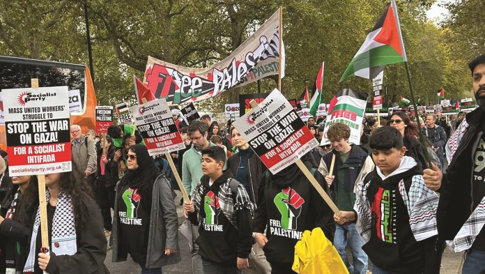 Stop the war on Gaza protest in London. Photo: Ian Pattison