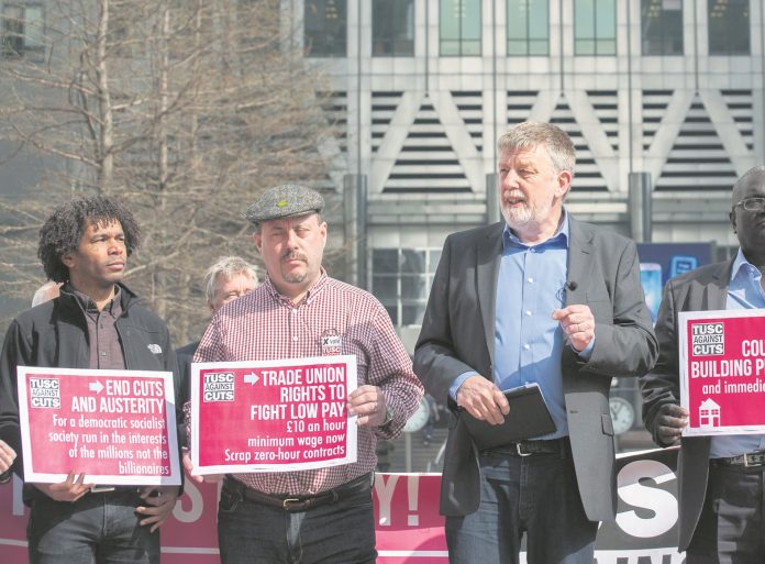 Dave Nellist at the TUSC election launch in 2015. Photo: Paul Mattsson