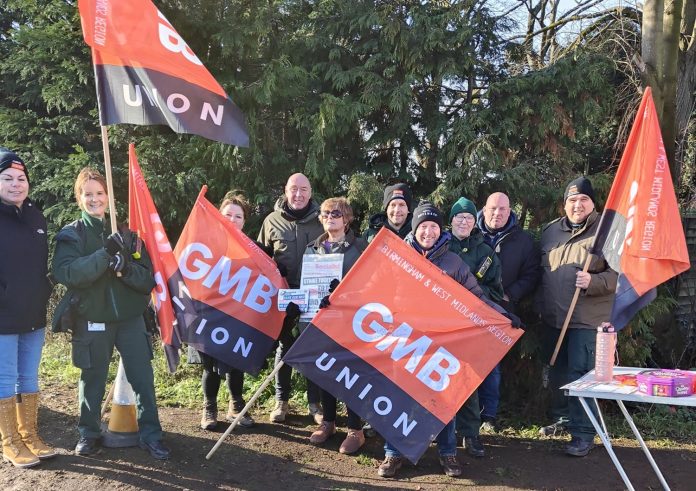 GMB ambulance workers on strike in 2023. Photo: Kevin Greenway