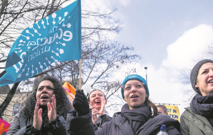 Young teachers on strike in 2023 Photo: Paul Mattsson
