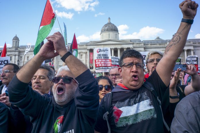 Gaza demo. Photo: Paul Mattsson