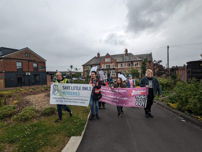 WhatsApp Image 2024-06-15 at 17.31.30 Save Little Owls Nurseries protest. Photo: Iain Dalton
