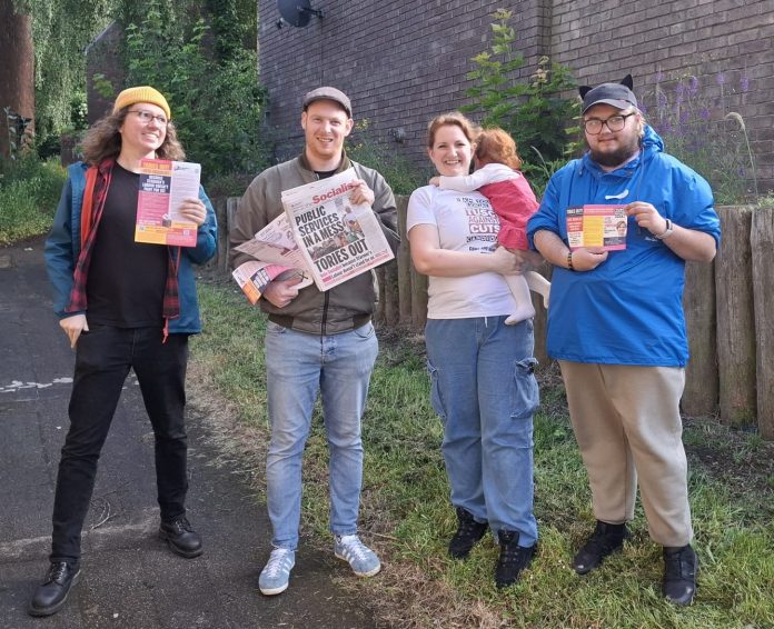 Campaigners for Katie, standing in Northampton.