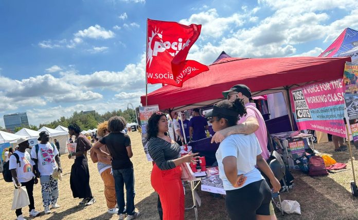 Socialist Party stall at Black Pride. Photo: Ian Pattison