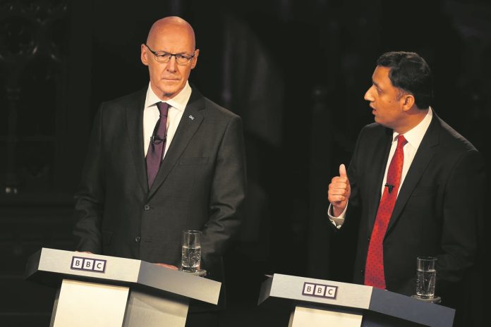 11212931-05825076-5e7e-4bd4-a770-503c8a70f413 SNP leader John Swinney and Scottish Labour leader Anas Sarwar. Photo: First Minister of Scotland/CC