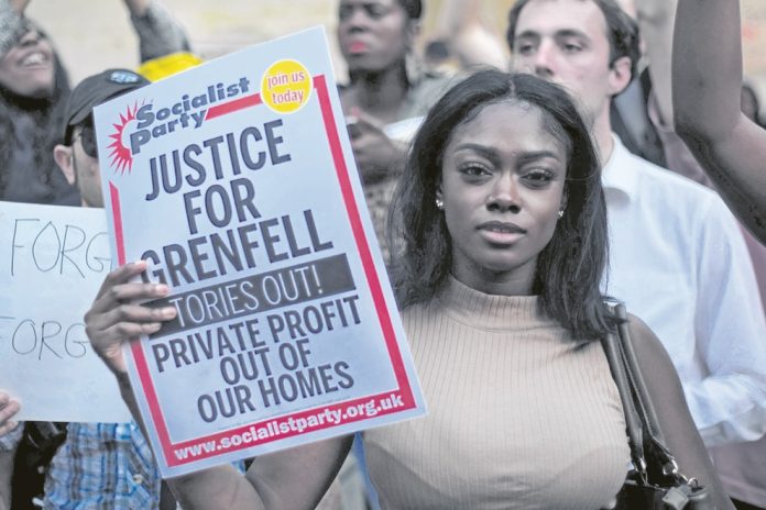 Justice for Grenfell. Photo: Mary Finch