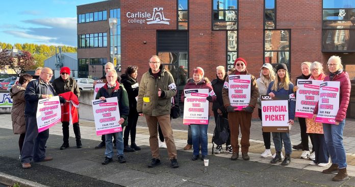 UCU FE strikes 2022. Photo: Carlisle SP