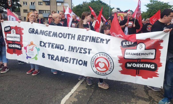 Grangemouth refinery protest. Photo: Socialist Party Scotland