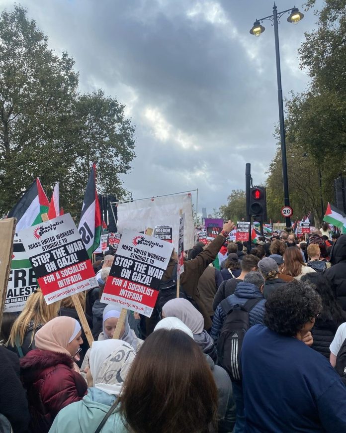 Queen Mary's anti-war protest. Photo: QM Socialist Students