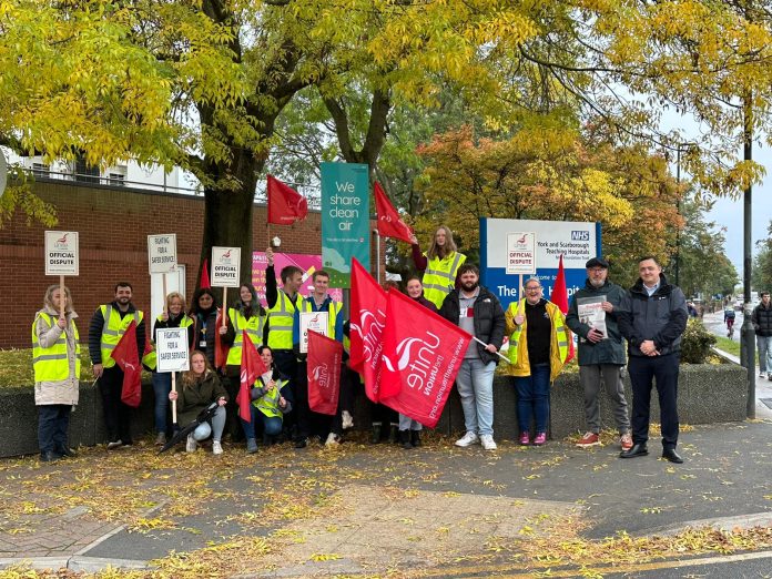 York microbiology strike. Photo: Iain Dalton
