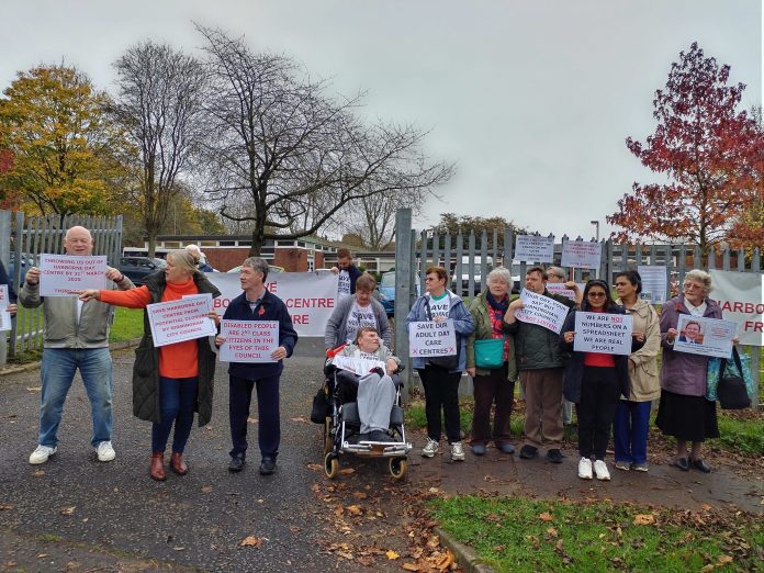 Harbourne Day Centre protesters. Photo: Birmingham Socialist Party