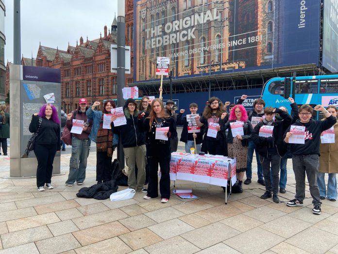 Liverpool Socialist Students protest