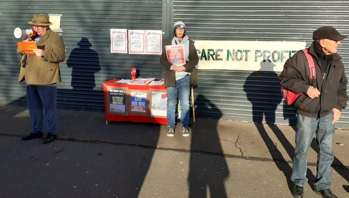 Socialsit party campaigning against Derbyshire care home closures. Photo: Jon Dale