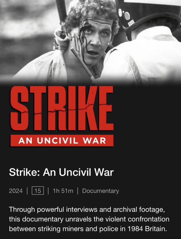 Strike: An uncivil war, was released in June, 40 years after the Battle of Orgreave. Directed by Daniel Gordon. It is currently available on Netflix