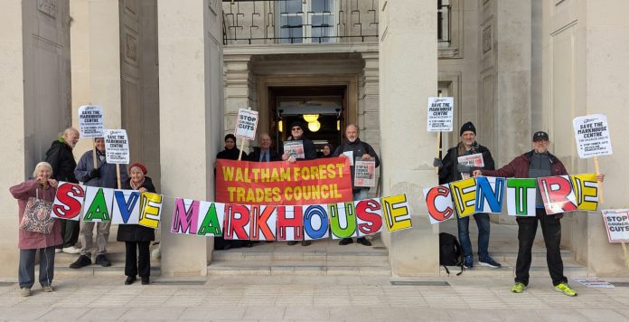 Markhouse scaled Save Markhouse centre protest. Photo: London SP