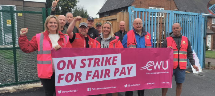 Royal Mail workers on strike in 2022. Photo: Brum SP