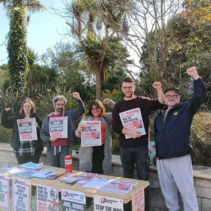 Dorset Socialist Party out campaigning. Photo: SW Socialist Party