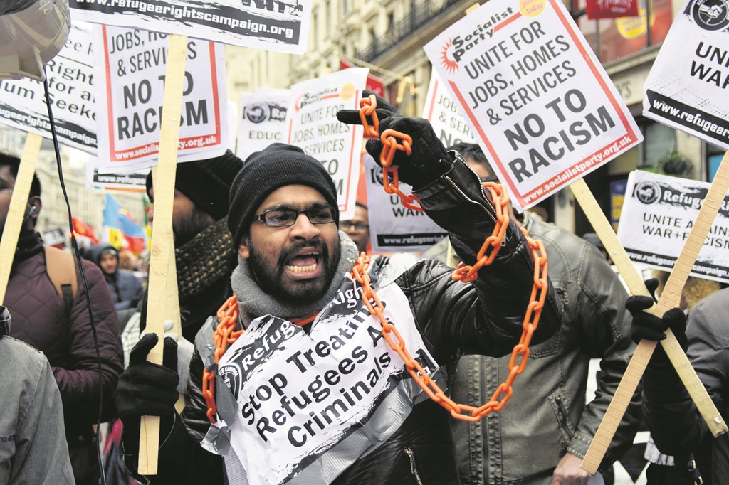 Refugee rights protest. Photo: Senan