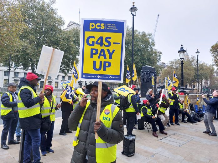 PCS G4S strike. Photo: Rob Williams