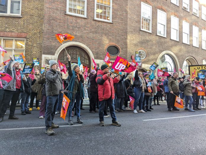 strike lobby dfe James I 1 NEU's members in sixth forms know the reality. They took action again on 29 January. Photo: Lobbying Labour's Department for Education. Photo: James Ivens
