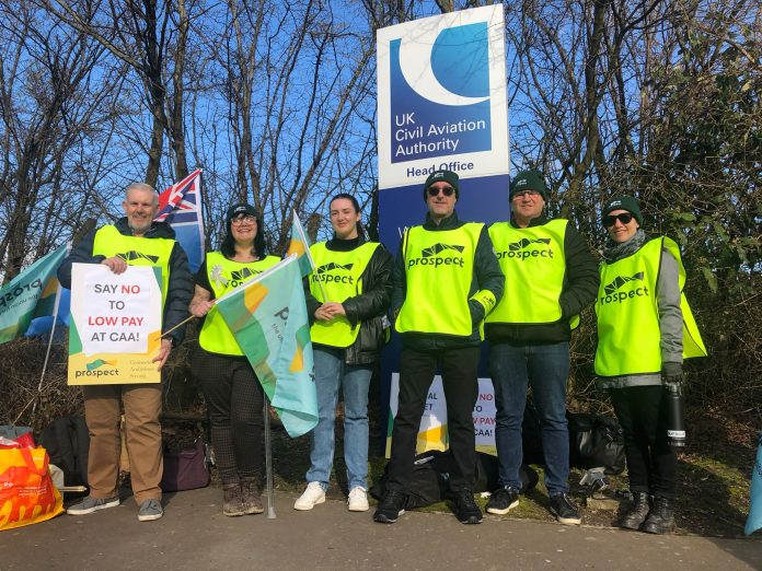 Prospect CAA on strike. Photo: London SP
