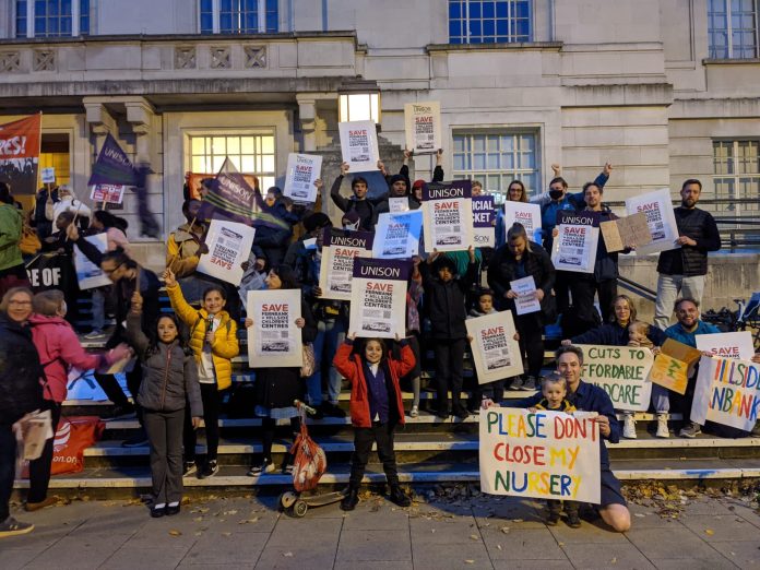 Successful campaign to stop repeated attempts by Hackney Labour council to close children's centres. Photo: Hackney SP