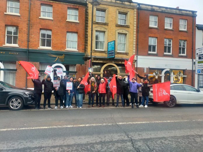 Reading traffic wardens strike. Photo: Reading Trades Council