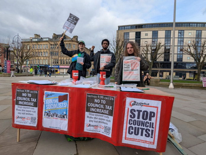 Bradford council tax protest. Photo: Iain Dalton
