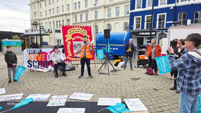 Hastings anti-academies protest. Photo: Socialist Party