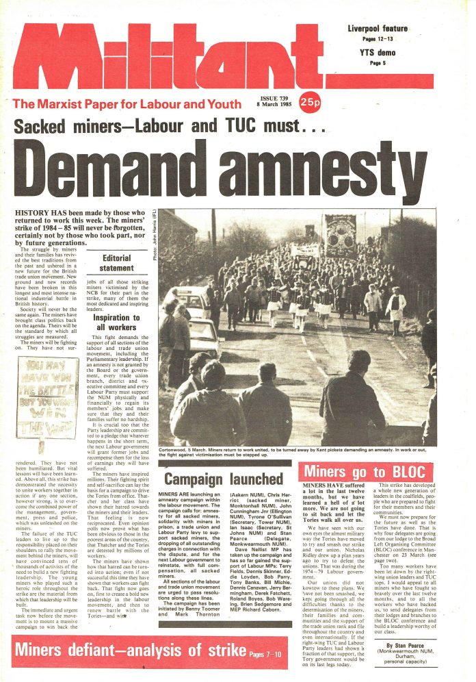 The Militant newspaper 8 March 1985