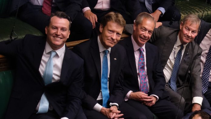 Farage and Lowe (right) in happier times! Photo: UK Parliament/CC