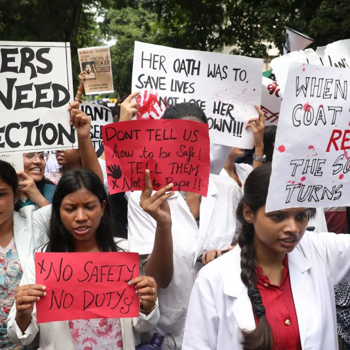 Doctors strike and protest in India following the rape and murder of a colleague in 2024. Photo: Public Domain