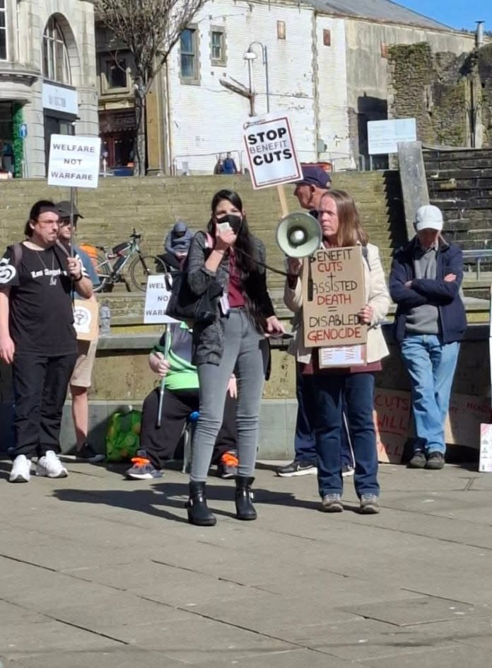 Swansea DPAC protest. Photo: Swansea DPAC