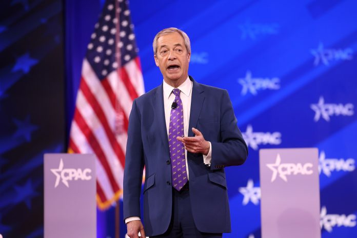 Nigel Farage speaking at the right-wing CPAC conference in America. Photo: Gage Skidmore/CC