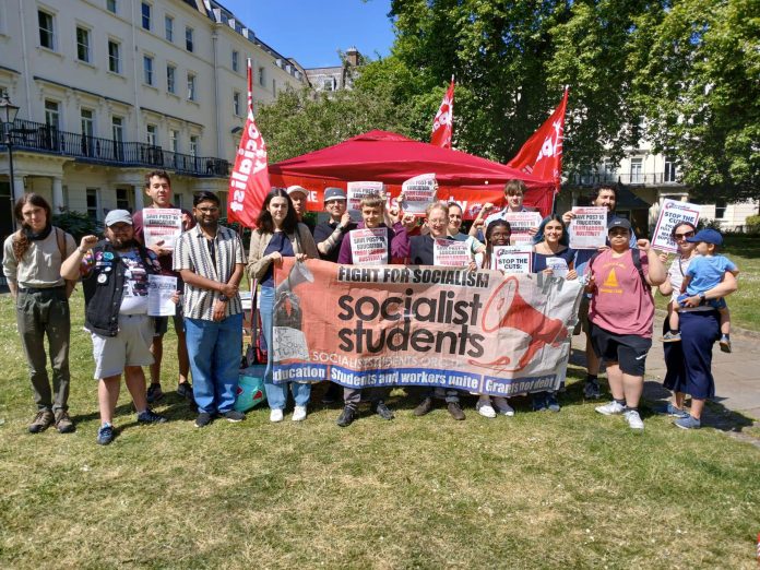 Socialist Students at the UCU demo. Photo: Adam Powell Davies